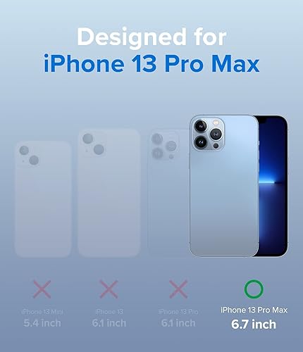 Miniatura 2 de Funda diseñada para iPhone 13 Pro Max (6.7 pulgadas), funda de protección de cuerpo completo con clip para cinturón, funda resistente con protector