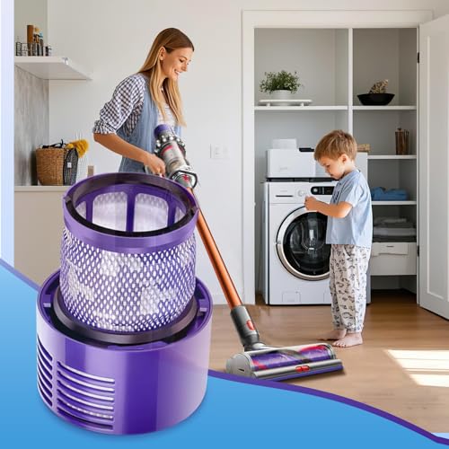 Reemplazos de filtro de vacío EFOTIML 4 paquetes para la serie Cyclone Dyson V10, V10 Animal, V10 Absolute, V10 Total Clean, SV12, Filtros de reemplazo Dyson, Número de pieza 969082-01