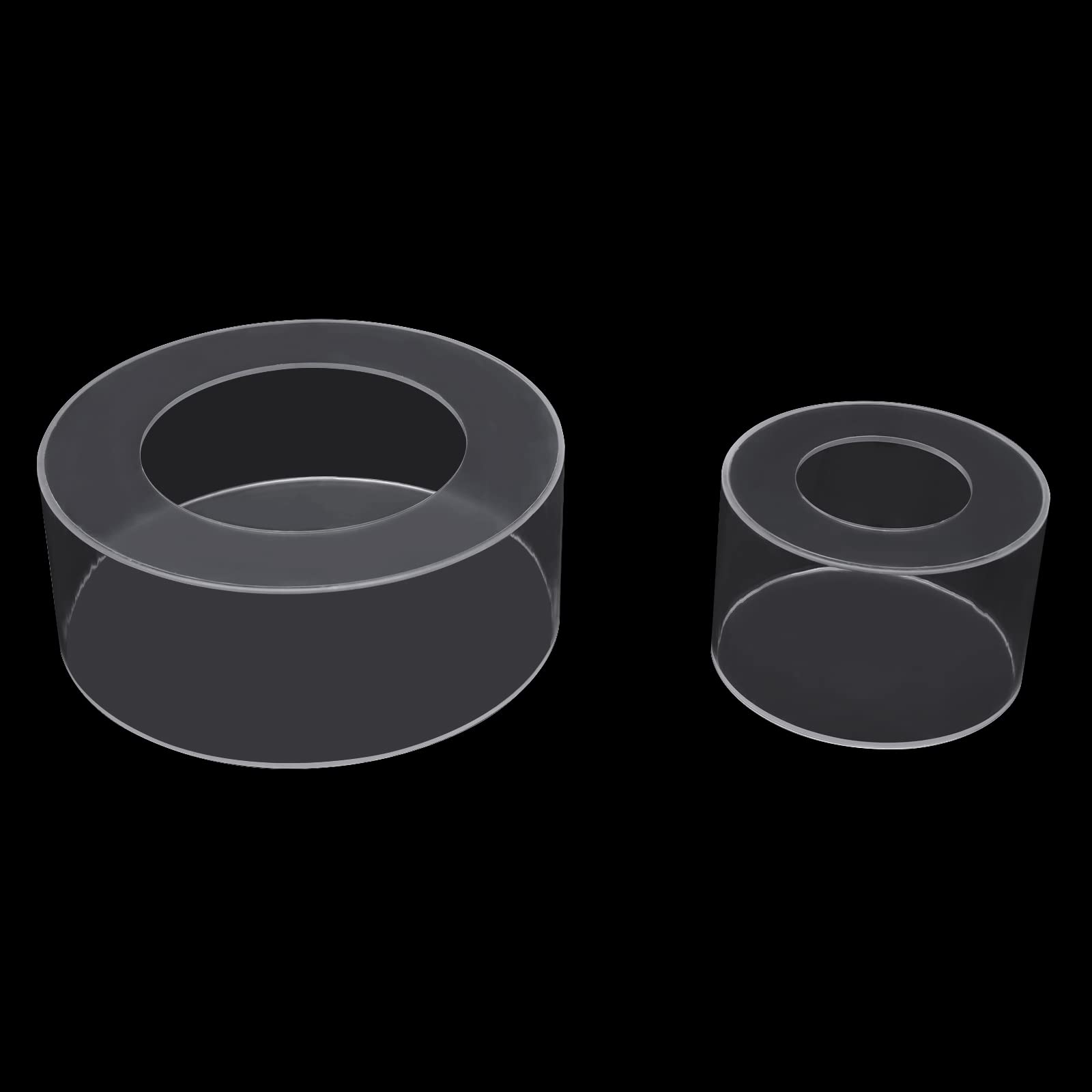 2 soportes para tartas de acrílico transparente rellenables para bodas con
