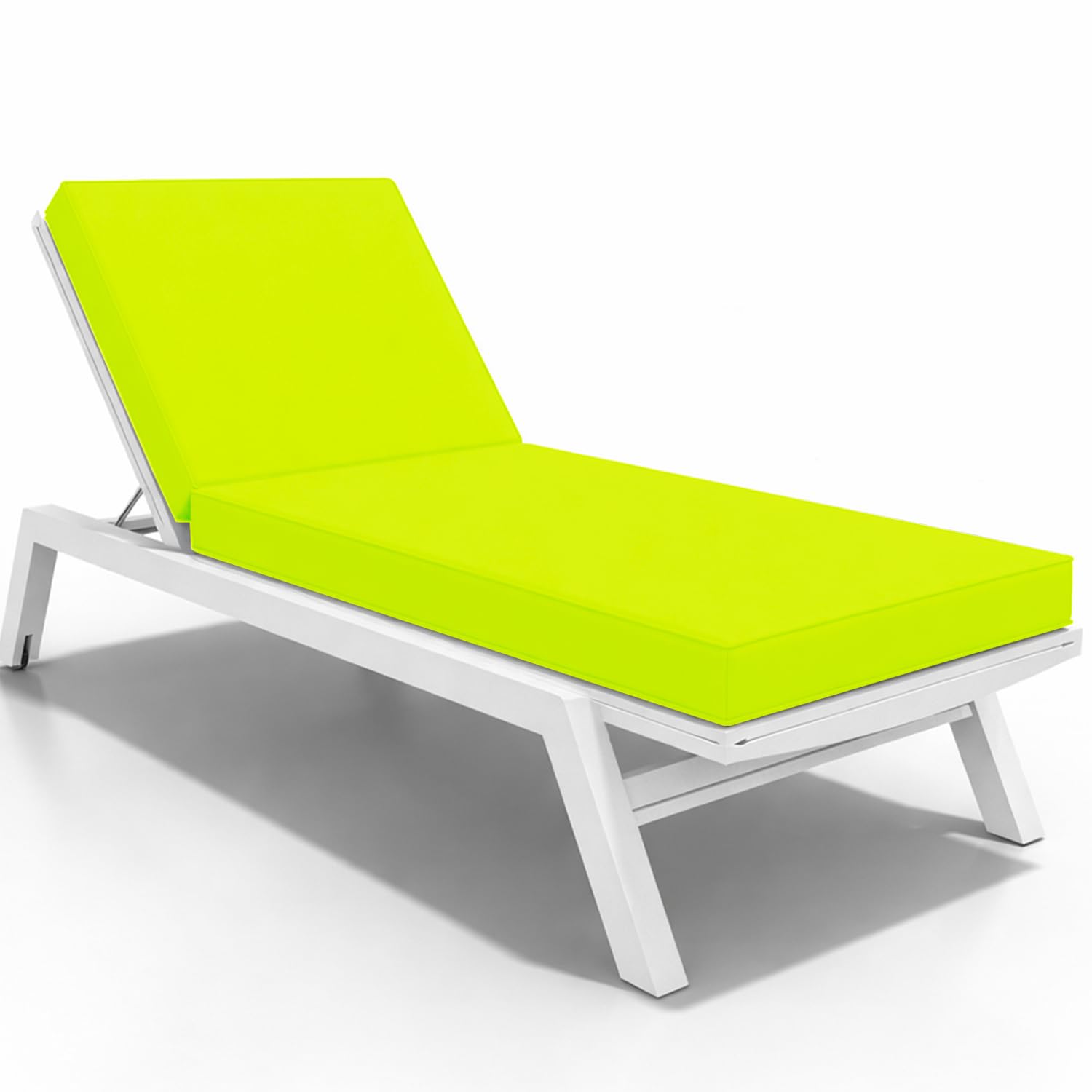 WLXFF Waterproof Sun Lounger Cushion, Thick Non Slip Replacement Pad for Garden Recliner, Removable Zip Cover, Outdoor Sunbed Mattress for Patio