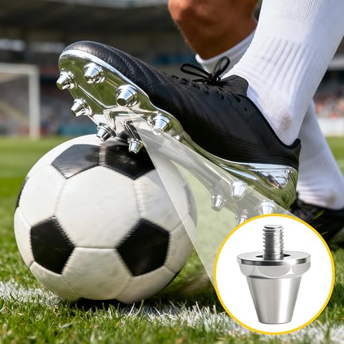 Marsred 12 Stück Schraubstollen，Stollen Erastz mit Stollenschlüssel，Ersatzstollen für Fussballschuhe,2 Größen,11mm, 13mm