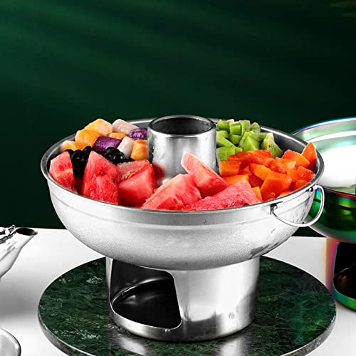 Olla caliente portátil de acero inoxidable para fondue y shabu miniatura 4