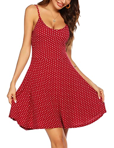 UNibelle Gonna Mini Abito Corto Donna Estivo Senza Maniche Stampa...