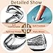 VBDB Tabi Silver Ballet Flats for Women Slip on Shoes Wide Width Split Toe Dress for Women Low Heels Comfortable Flats Shoes Size 8