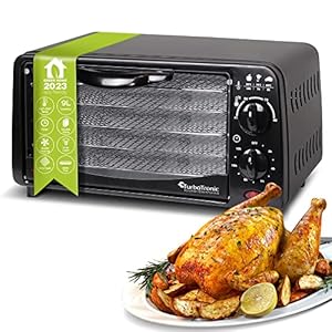 TurboTronic Mini-bakoven met dubbele beglazing, elektrische grilloven, pizza-oven met timerfunctie