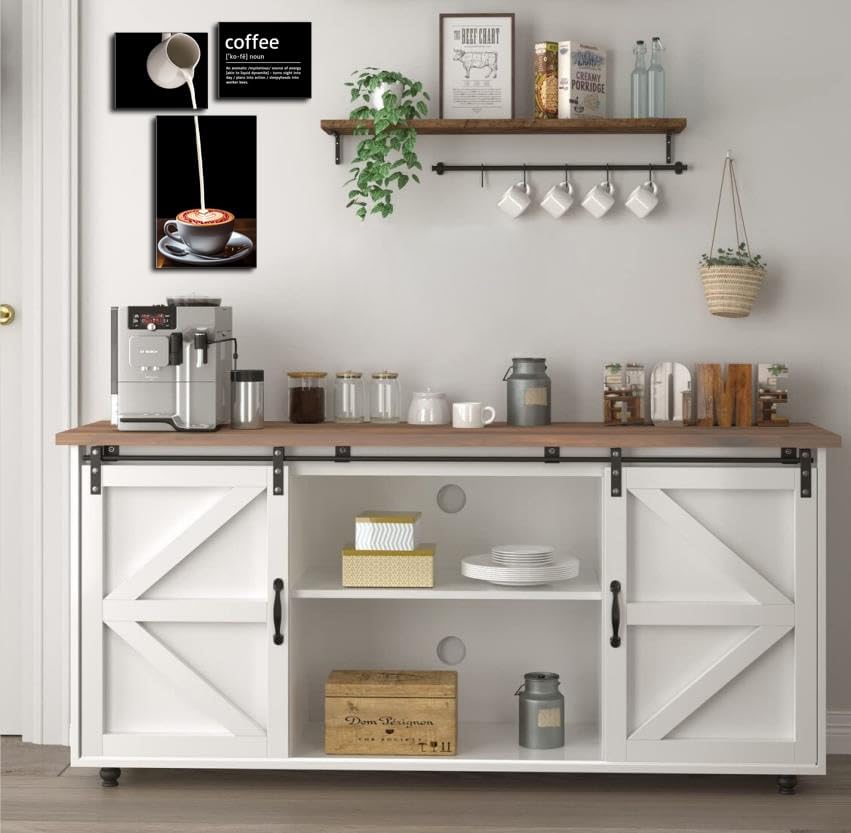 Miniatura 3 de Arte de pared de barra de café, cocina, pero primer letrero de barra de café, cuadros enmarcados, lienzo, comedor, arte de pared, decoración moderna