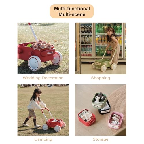 image for Kidpop PULA 2-in-1 Push and Pull-Along Wagon, Baby Push Walker for Fir