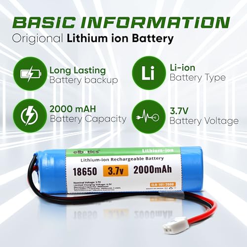 Image of 3.7 V 2000mAh Rechargeable Batteries Lithium-Ion Battery with XH2.54 /2P Connector for DIY Electronic Products Toys Lighting, Bluetooth Devices (2000mAh XH2.54)