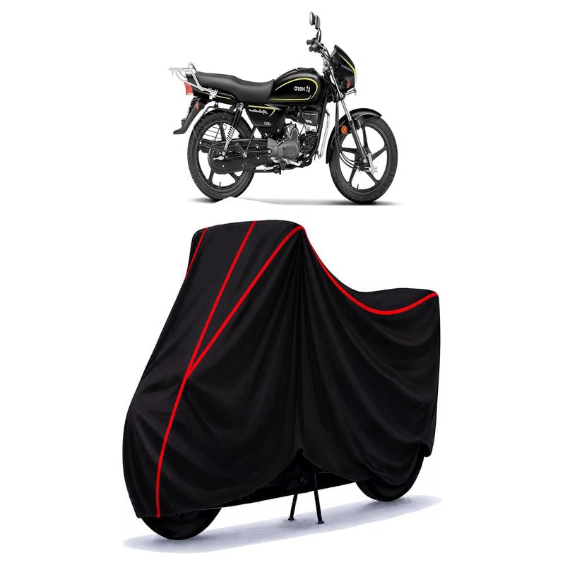 Image of Hero Splendor Plus i3s BS6 Water Resistant Bike Cover for All Motorcycles & Rain | Heavy Duty | UV Protection, Dustproof, Scratchproof | All Weather Two Wheeler Cover with Elastic Bottom
