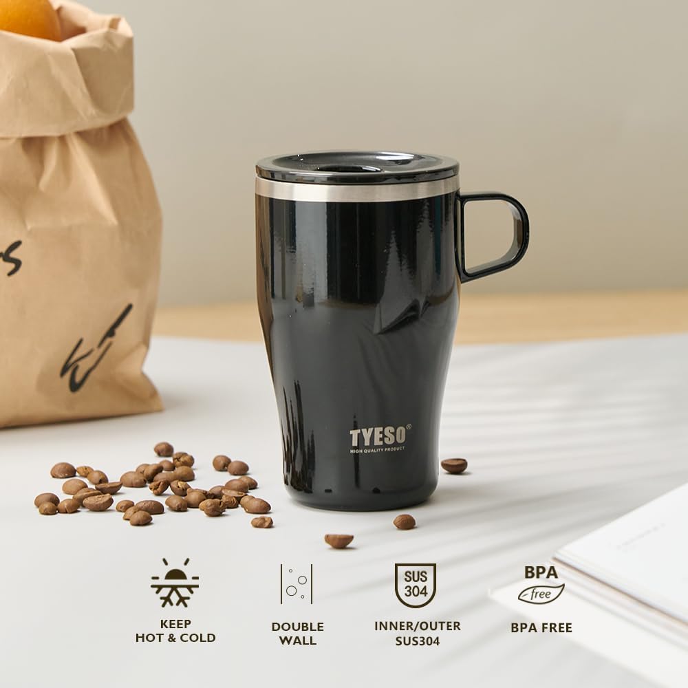 TYESO Coffee Mug,Insulated Tumbler with Lid,Vacuum Insulated Mug Double Wall Stainless Steel OfficeTumbler Cup (Blue, 17 oz) - Image 5