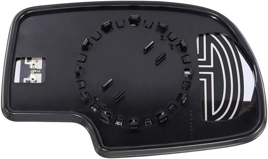 Car Mirror Glass Driver Side and Passenger Side Mirror Glass Heating Compatible for 2003-2006 for Cadillac Escalade ESV 2002-2006 for Chevrolet Avalanche 1500 2500 88986362 (Smooth)
