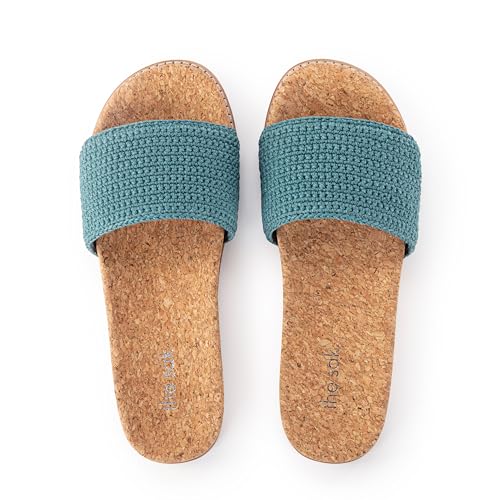 Image of The Sak Mendocino Slide Sandal in Crochet, Slip On Sandals