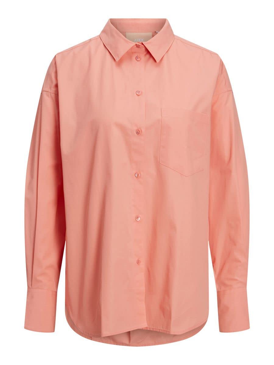 JJXX Female Poplin Shirt JXJAMIE Poplin Shirt, Coral Haze, S