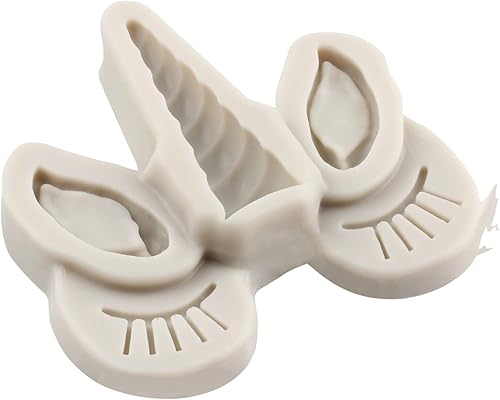 Miniatura 8 de Sijiangmold Moldes de silicona para fondant con temática de unicornio, con orejas de unicornio, cuerno, arco iris, para decoración de pasteles,