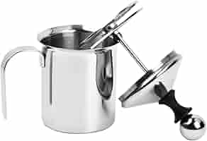 Montalatte Manuale In Acciaio Inox | Doppia Rete Per Schiuma Latte | 400ml | Per Cappuccino E Cioccolata - Foto 1