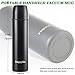 HappyGo Vacuum Insulated Water Bottle Stainless Steel Travel Mug Beverage Bottles No BPA Leak Proof Thermos with Handle Cup for Hot or Cold Drinks 16oz Black