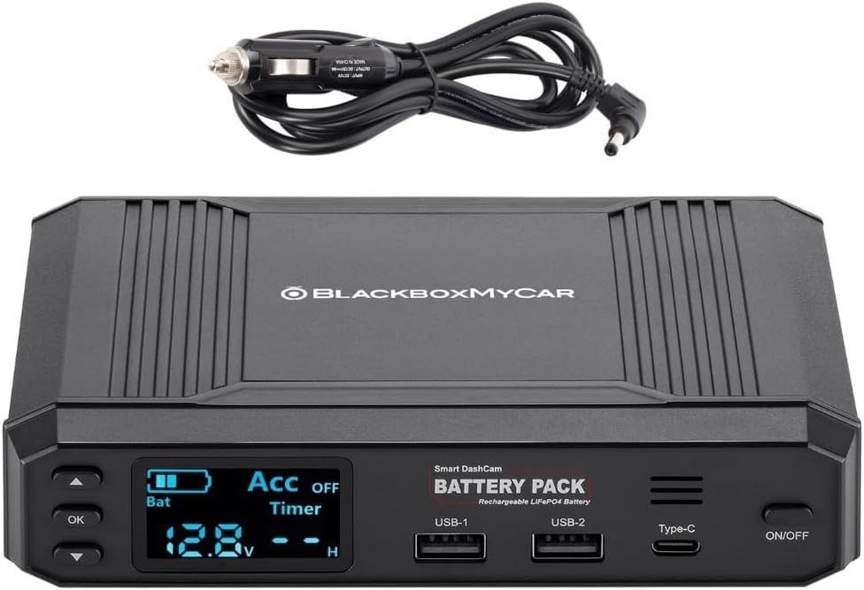 BlackboxMyCar PowerCell 8 Dash Cam Battery Pack (with Spliced Hardwiring Kit for Thinkware Dash Cams)