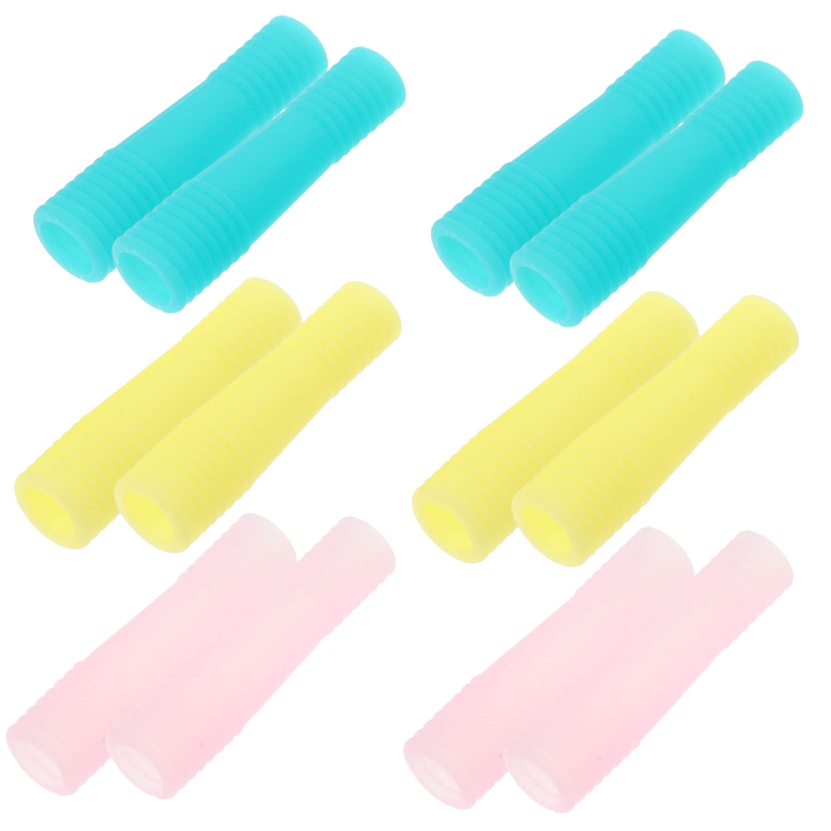 FRCOLOR Lot De 4 Ciseaux De Manucure En Silicone Manche Pince À Cuticules Des Pointes Pour Usage Domestique 12 Pièces X 4