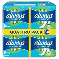 Always Ultra Damenbinde Normal, 64 Stück - Der zuverlässige Schutz für jeden Tag