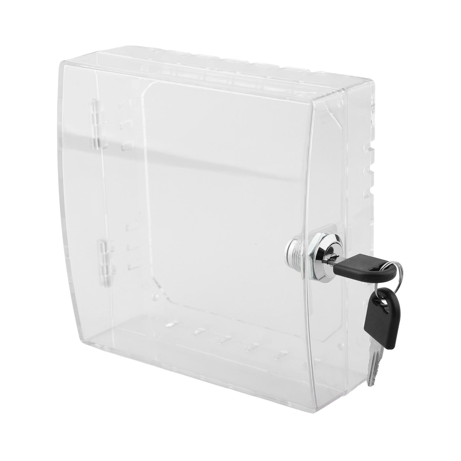 Coperchio termostato in acrilico chiudibile a parete, scatola trasparente per controllo della temperatura CA con 2, anti-manomissione per custodia di protezione, 16 x 15 x 6 cm
