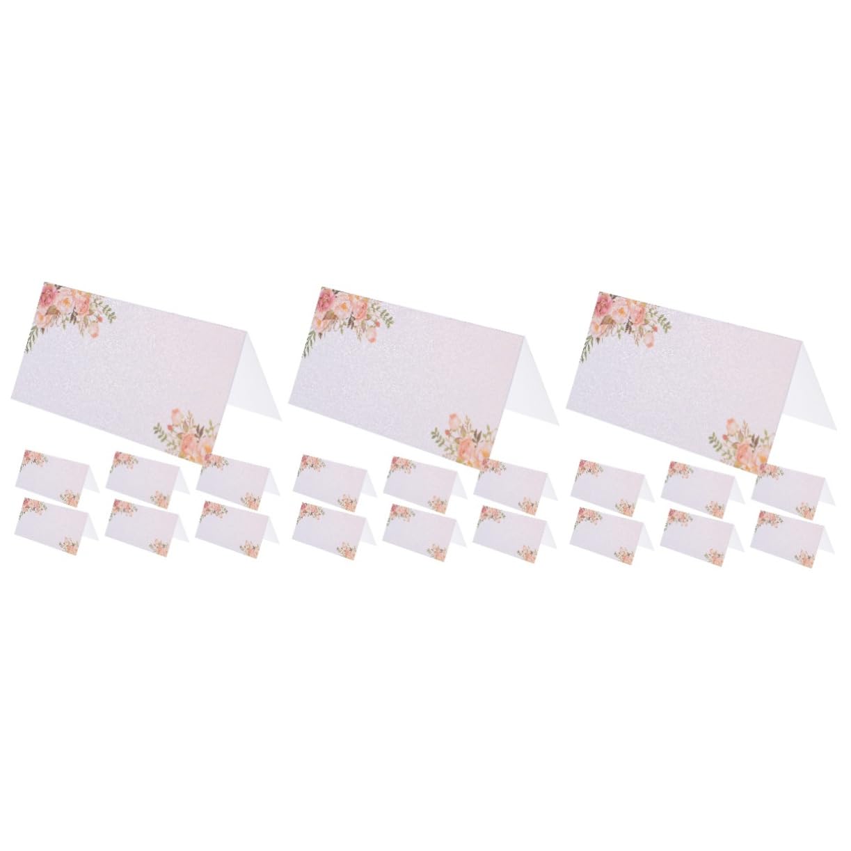 MAGICLULU 3 Sätze Tischkarten Zur Hochzeit Tischschilder Für Hochzeiten Tischkarten Mit Blumenmuster Namenskarten Für Den Tisch Hochzeitseinladungen Tischnummer Für 50 Stück * 3