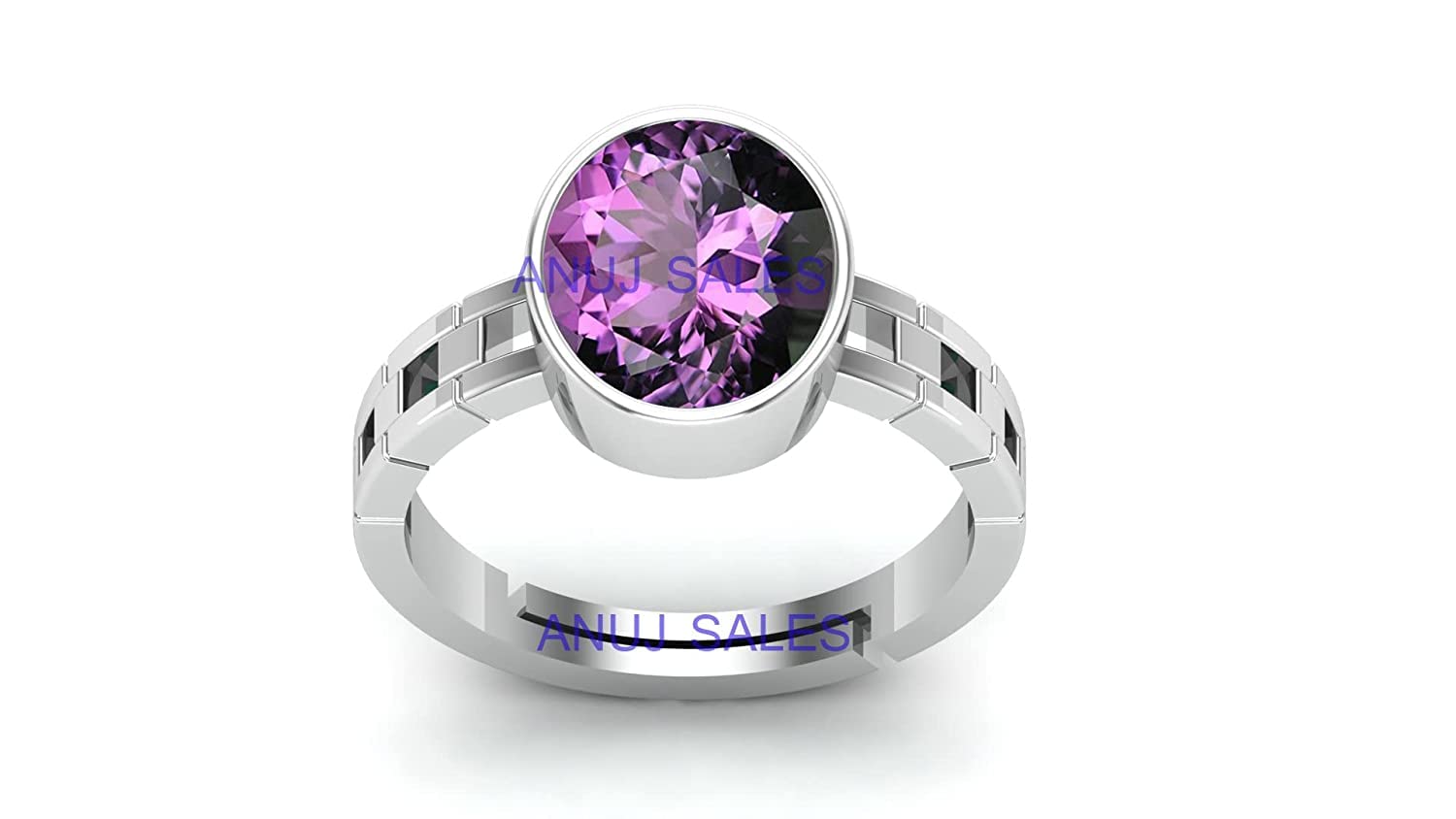 ANUJ SALES 15.00 Ratti 14.00 Carat Amethyst Silver Plated Katela Ring Original Certified Purple Natural Jamuniya Stone Ring Astrological Birthstone Adjustable Ring For Mens - Free Size (B0BY9D39ZY) Amazon Price History, Amazon Price Tracker