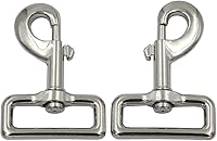 Vista 6 de DGOL Metal Heavy Duty Gatillo Giratorio Ojo Snap Clips Cierre de cincha Cinturón Ganchos de resorte para mascotas, plateado