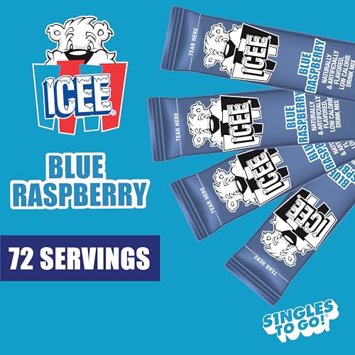 Singles To Go! ICEE Water Drink Mix, Blue Raspberry, 72 Packets - image 2