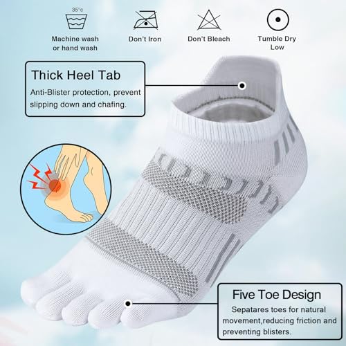 Meaiguo Toe Socks No Show Running Five Finger Socks for Men Women2