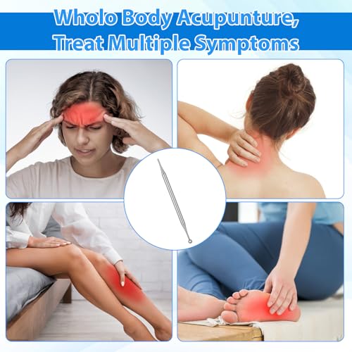 LIQWEI 1 Pc Acupuncture Pen, Fascia Release Tools Reflexology Tools Ear Body Point Probe Tip, Stainless Steel Relax Trigger Point Massage Fascia Tool for Deep Tissue - Thumbnail 7