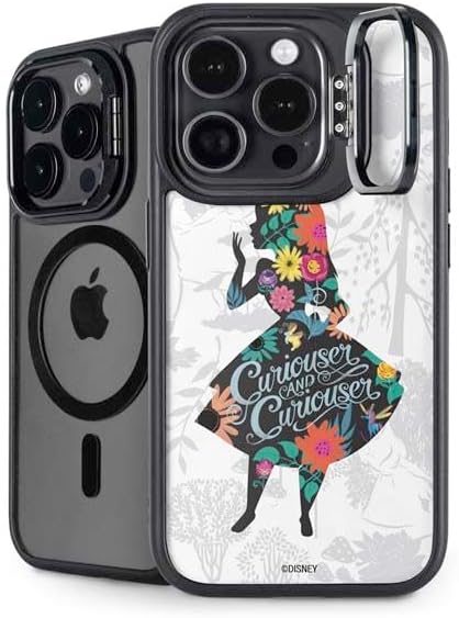 Skinit Kickstand Phone Case Compatible with iPhone 16 Pro - Officially Licensed Disney Alice in Wonderland Cheshire Cat Design