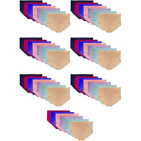 BILLIONHATS Womens Panties in Bulk, Wholesale Ladies Brief Underwear, Homeless Shelters Charity Donations (48 Pack Assorted) Cover