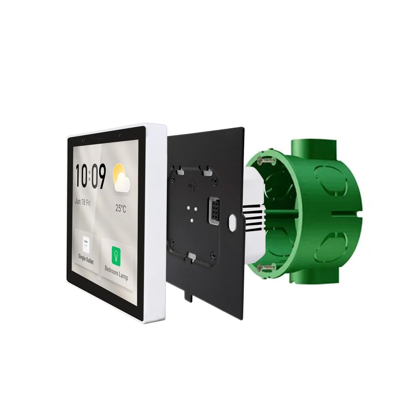 Luxus-Time Digitales WiFi Raumthermostat Heizungsthermostat Modul externen Sensor Thermostat Fußbodenheizung programmierbar Tuya App Alexa Google HTWI (Tuya Touch Monitor Steuerbildschirm)