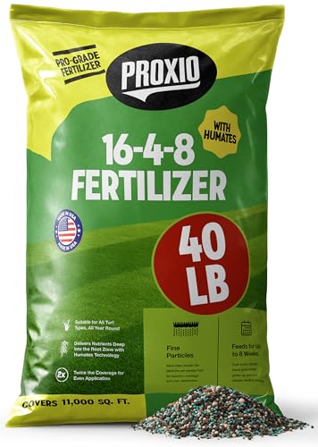 Fertilizer - 16-4-8 Lawn Fertilizer for Grass, 11,000 sq ft, Works with Most spreaders Suitable for All Turf Types (40lb)
