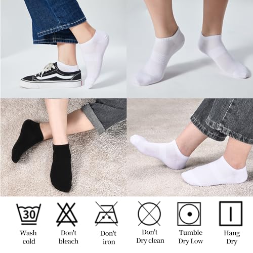 Image of Corlap Women's Ankle Cotton Socks - No Show Low Cut Athletic Running Soft Thin White Socks 6 Pairs