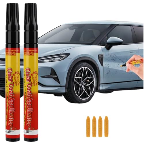 Kratzerentferner Auto, Stift für Tiefe Kratzer, Universal Autolack Reparaturstift, Schneller Auto Kratzer Entferner, Wasserfest UV Aktiviert, Kratzer Aus Kunststoff Entfernen für Car, Motorräder