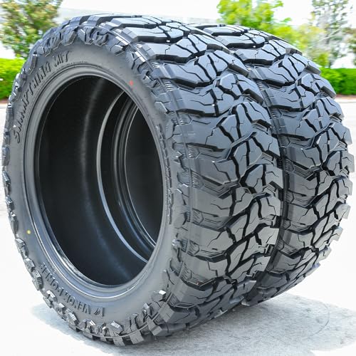 Set of 2 (TWO) Venom Power Swampthing M/T Xtreme Dirt Mud Off-Road Light Truck Radial Tires-35X13.50R22LT 35X13.50X22 35X13.50-22 122Q Load Range F LRF 12-Ply BSW Black Side Wall