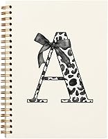 Vista 107 de Bnwepo Initial Leopard Letter T Notebook Journal, Preppy Bow Monogrammed Monogram Gifts for Women, Monogram Notebook Journal, Personalized Notebook
