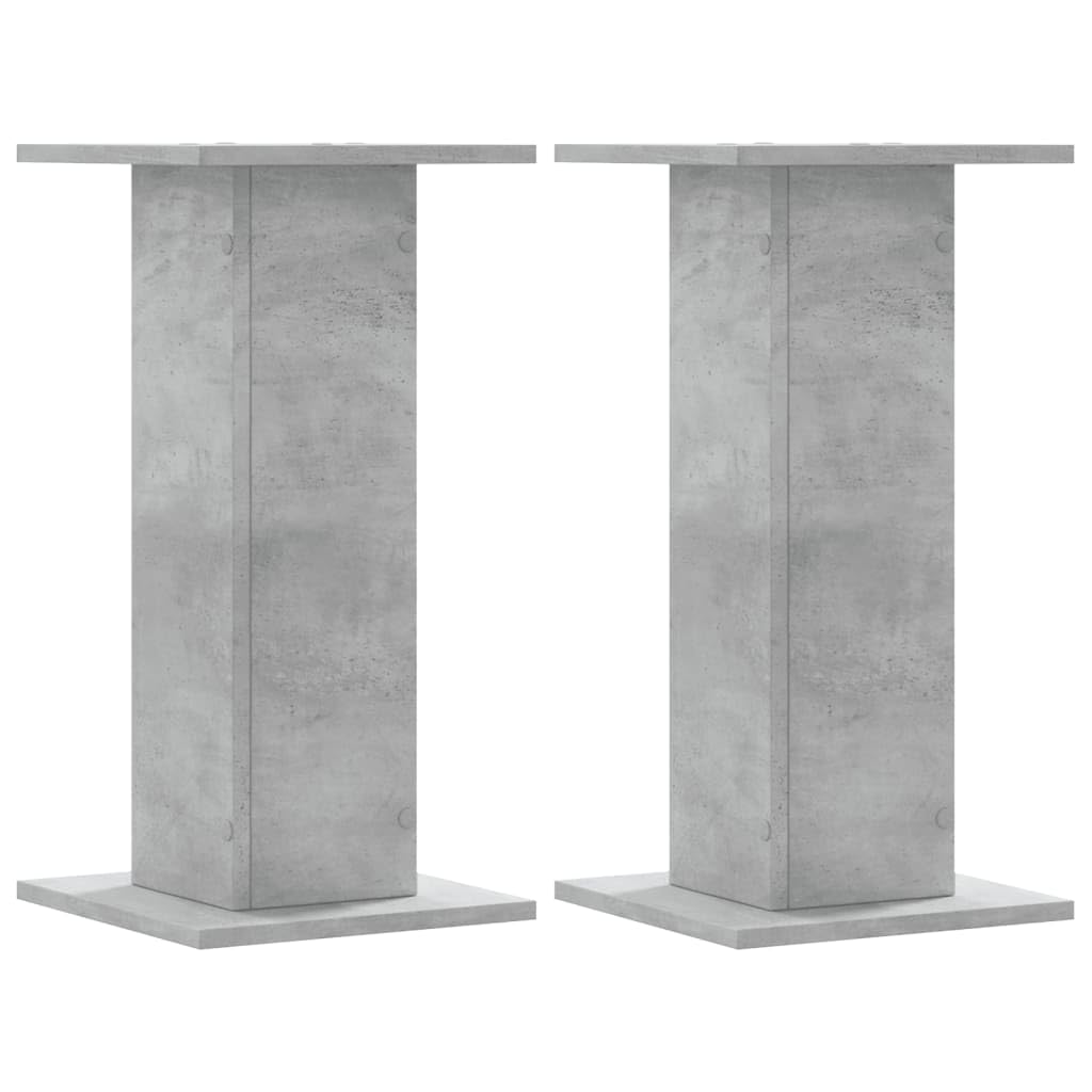 vidaXL Plant Stands 2 pcs, Plant Pot Stand for Indoor Living Room, Plant Holder for Decorative, Flower Stand Flower Pot, Concrete Grey Engineered Wood