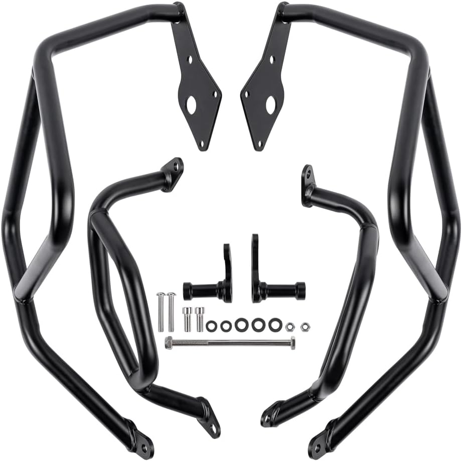 Motorcycle Crash Bars Engine Guards for Honda NX400 NX500 2024 2025 2026 NX 400 500 Bumper Extension Body Framework Guard Steel Highway Falling Protection Set (Upper+Lower)