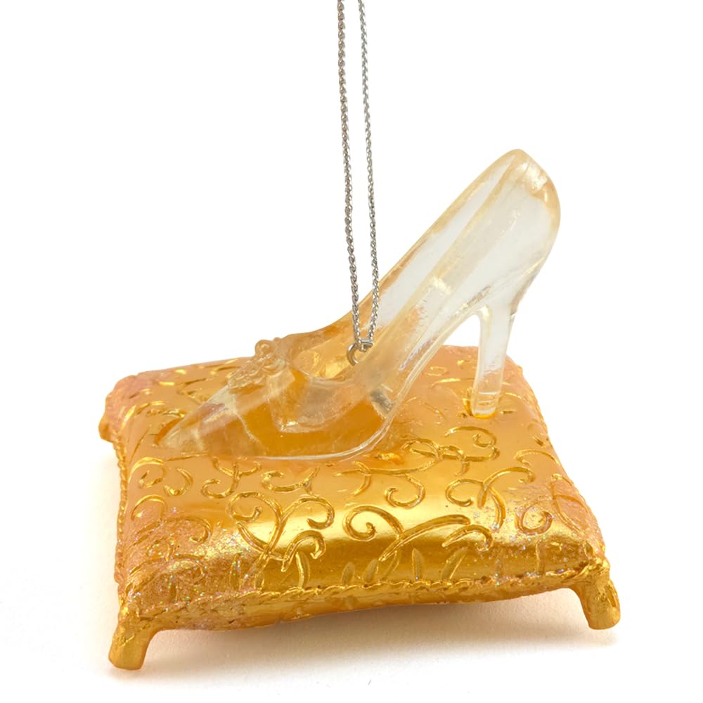Crafty Capers Glass Slipper & Cushion | Cinderella Christmas Ornament | Gisela Graham