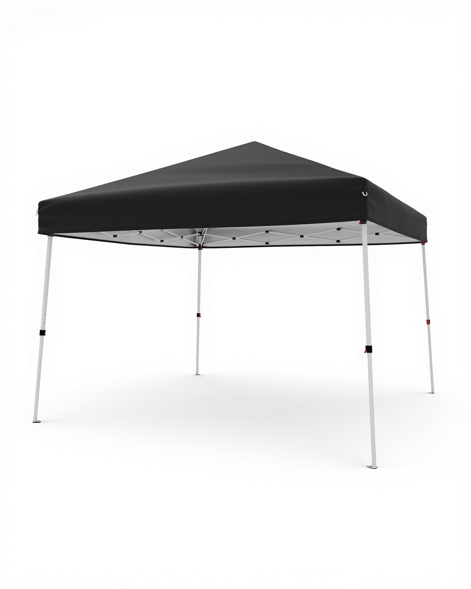 GarveeHome 2.4x2.4 Waterproof Sturdy Gazebo, Foldable with UV Protection 50+, 3-Level Height Adjustment, Garden Gazebo with Carry Bag, for gardens, patios, parties, beaches, gatherings (Black-2)