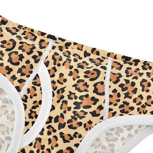 Boys' Underwear Cotton Little Boys Leopard Print Briefs Soft Toddler Underwear 2T-8Y4
