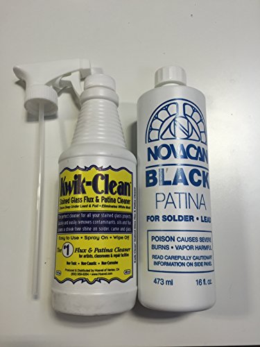 Kwik-Clean Flux Cleaner & 16 OzBlack Patina for Lead and Solder - 16 oz Bottle Kwik-Clean Flux Cleaner & 16 OzBlack Patina for Lead and Solder - 16 oz Bottle