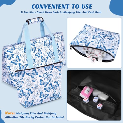 Bolsa Mah Jong 3-en-1 de Lona Resistente y Organizador miniatura 4