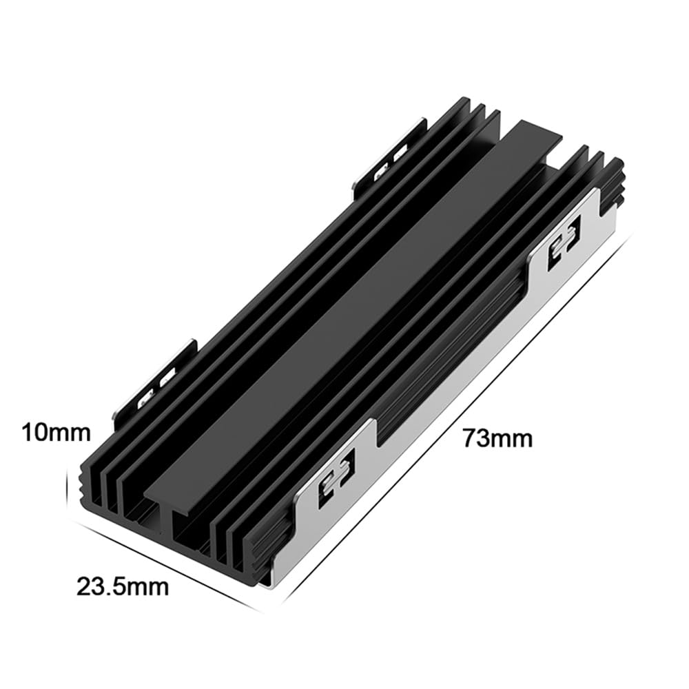 DollaTek M.2 Nvme Radiator do dysków SSD 2280, wysokowydajny aluminiowy radiator, czarny