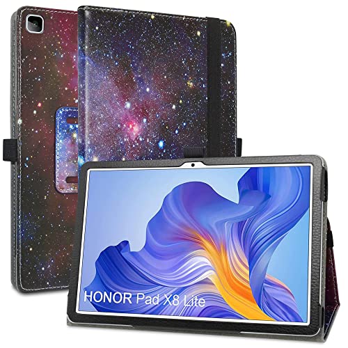 MAMA MOUTH Compatible con Honor Pad X8 Funda,Soporte Cuero con Slim PU Funda Caso Case para 10.1' Honor Pad X8 / X8 Lite Tableta(Not fit Honor Pad 8),Galaxy