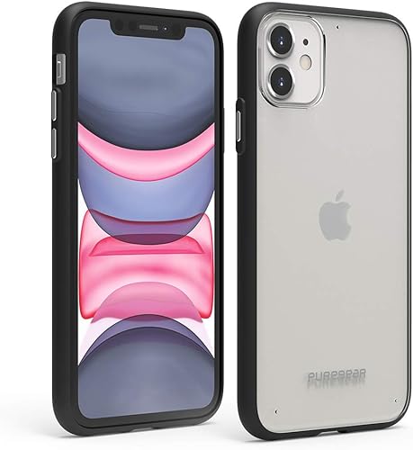 PureGear Funda delgada para Apple iPhone 11, ultrafina y elegante, flexible y duradera, funda protectora a presión, botones metálicos funcionales