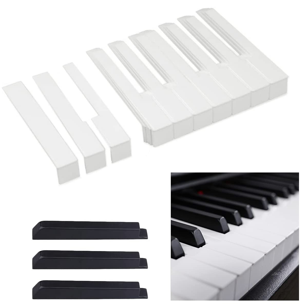 トップス hyeon piano tops Amazon.com: Jiayouy 88 Key Piano Keytops Plastic Piano Key Tops