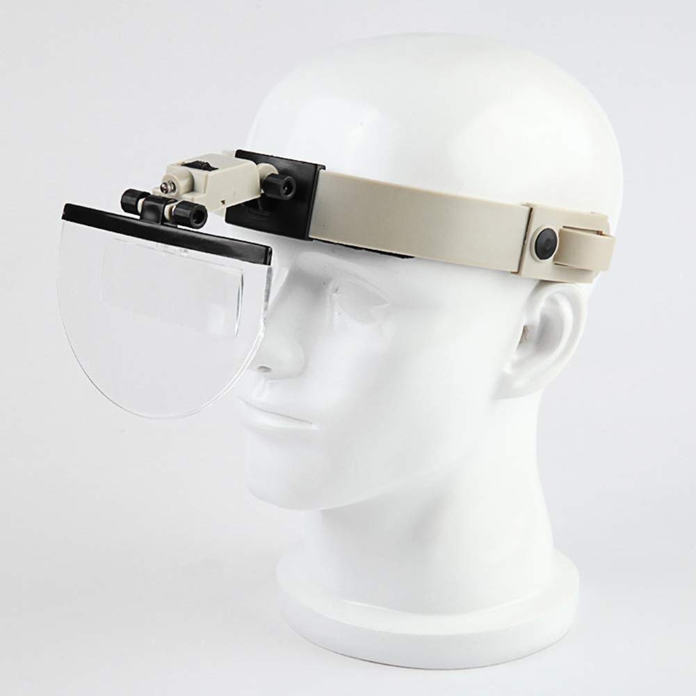 Lupa De Diadema con Luz Led, Lupa De Lectura Manos Libres Montada En La Cabeza, Lupa para Joyeros Y Relojeros.